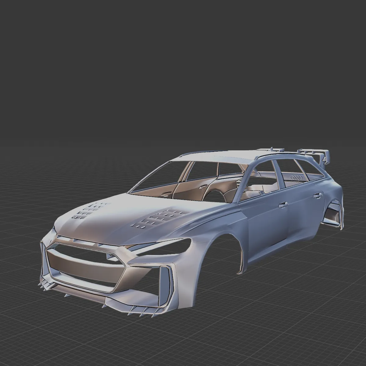 Audi RS6 Starwars Hycade Body STL for 3D Print 3D Print Model .c4d .max .obj .3ds .fbx .stl .blend 