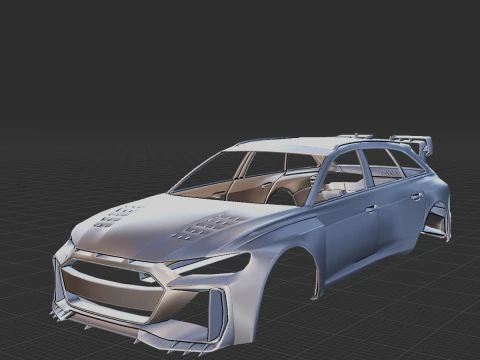 Audi RS6 Starwars Hycade Body STL for 3D Print 3D Print Model