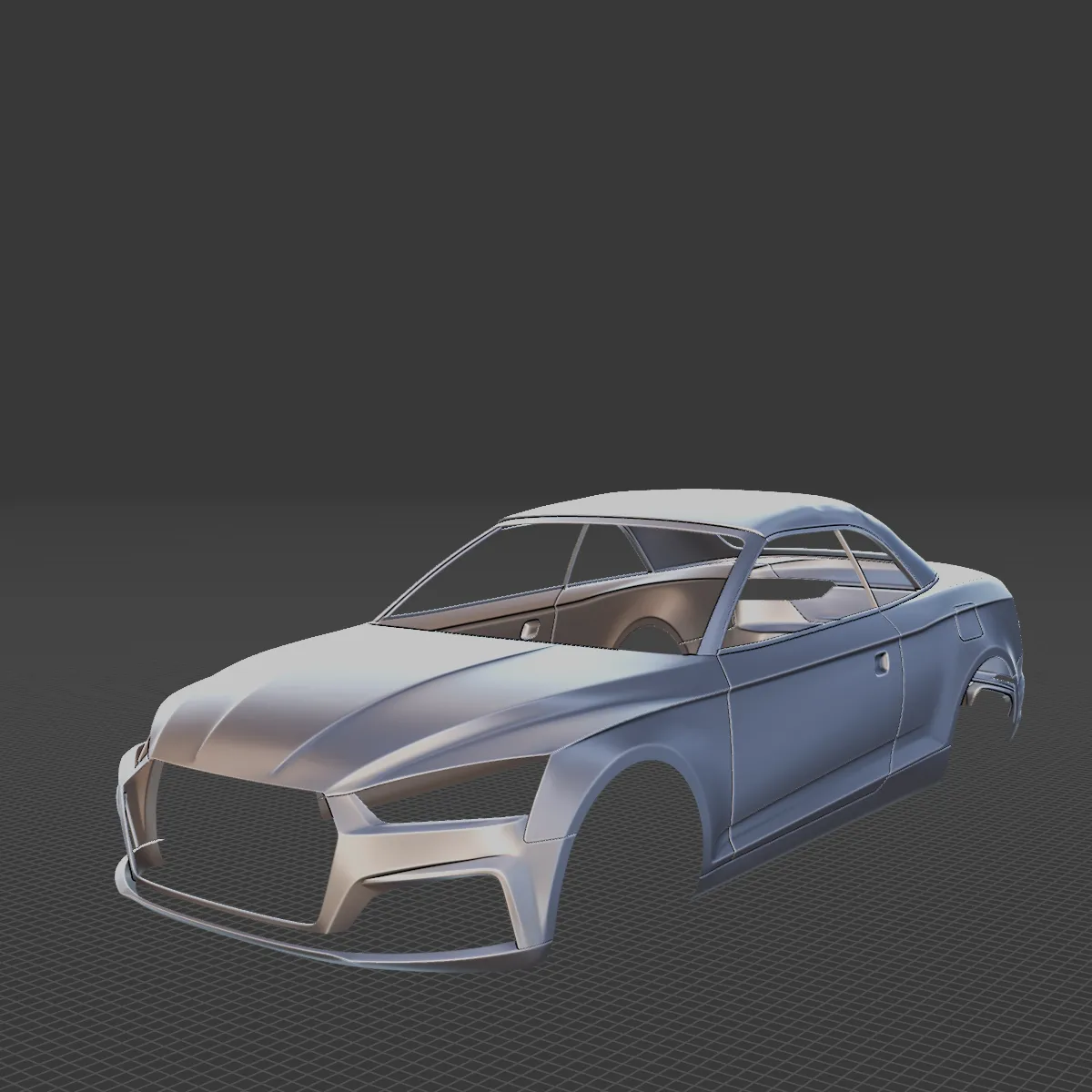 2019 Audi S5 Cabriolet Body STL for 3D Print 3D Print Model .c4d .max .obj .3ds .fbx .stl .blend 