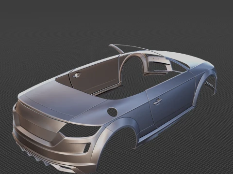 2019 Audi TT Roadster S Line Body STL for 3D Print 3D Print Model