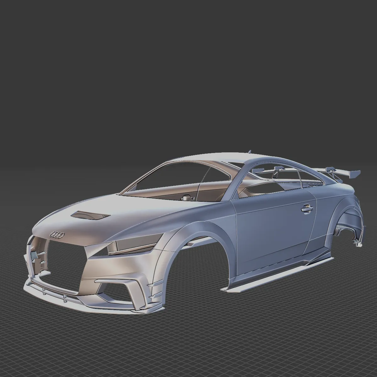 Audi TT RS Body STL for 3D Print 3D Print Model .c4d .max .obj .3ds .fbx .stl .blend 