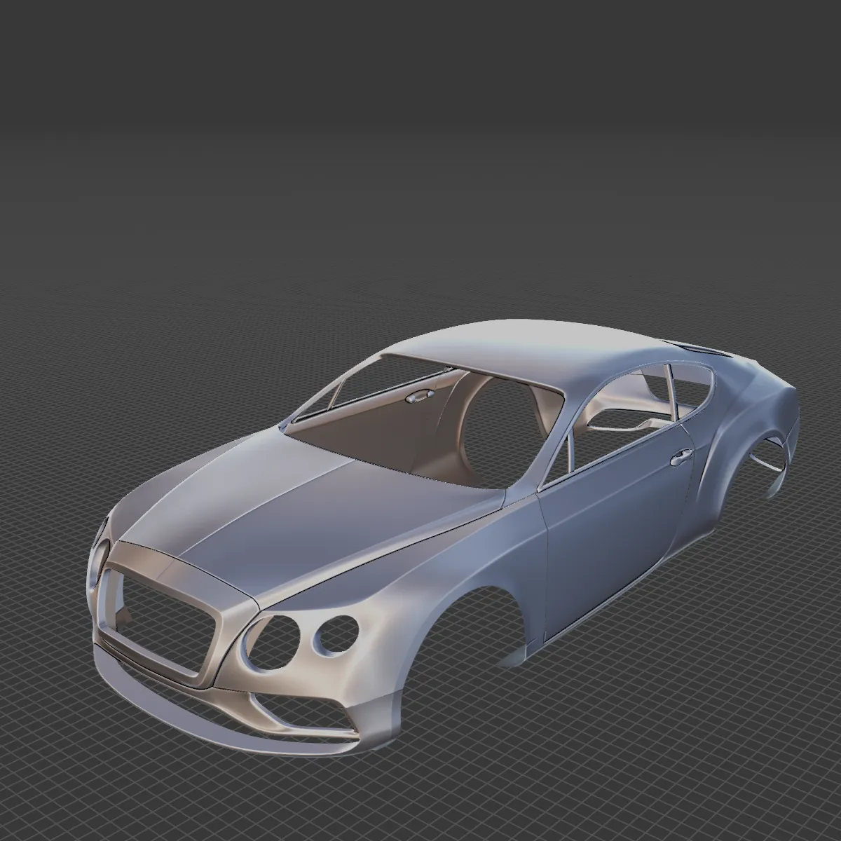Bentley Continental GT Body STL for 3D Print 3D Print Model .c4d .max .obj .3ds .fbx .stl .blend 