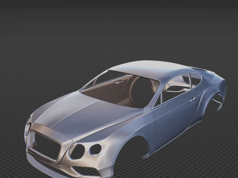 Bentley Continental GT Body STL for 3D Print 3D Print Model