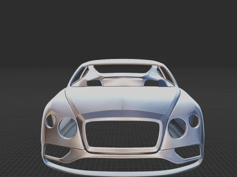 Bentley Continental GT Body STL for 3D Print 3D Print Model