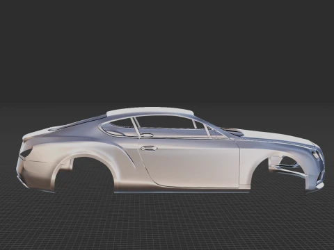 Bentley Continental GT Body STL for 3D Print 3D Print Model