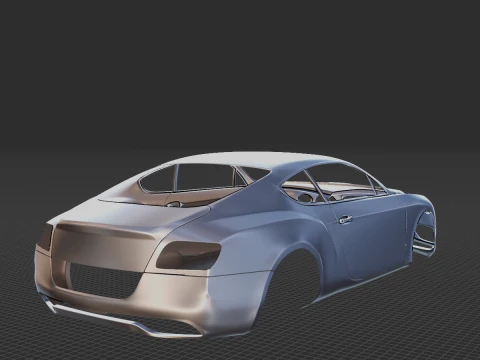 Bentley Continental GT Body STL for 3D Print 3D Print Model