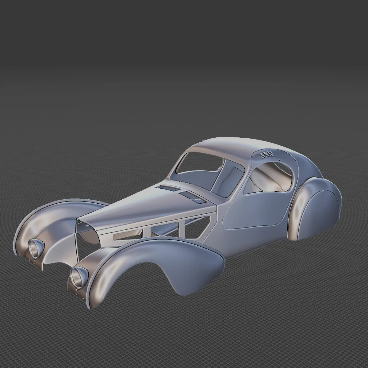 1936 Bugatti Type 57SC Atlantic Body STL for 3D Print 3D Print Model .c4d .max .obj .3ds .fbx .stl .blend 