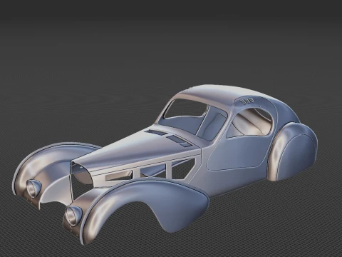 1936 Bugatti Type 57SC Atlantic Body STL for 3D Print 3D Print Model