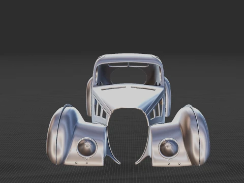 1936 Bugatti Type 57SC Atlantic Body STL for 3D Print 3D Print Model