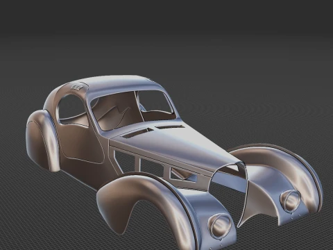 1936 Bugatti Type 57SC Atlantic Body STL for 3D Print 3D Print Model