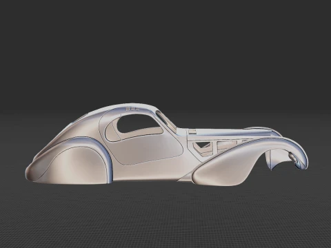 1936 Bugatti Type 57SC Atlantic Body STL for 3D Print 3D Print Model