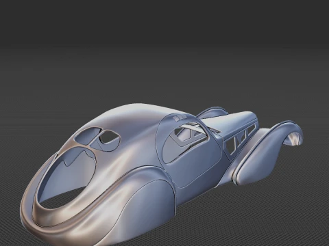 1936 Bugatti Type 57SC Atlantic Body STL for 3D Print 3D Print Model