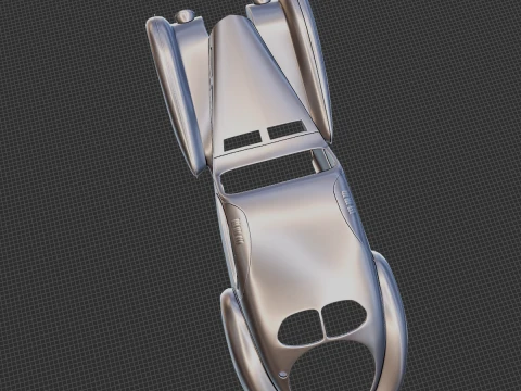 1936 Bugatti Type 57SC Atlantic Body STL for 3D Print 3D Print Model