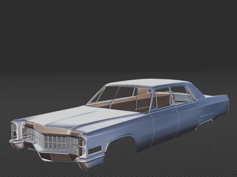 1966 Cadillac Fleetwood Sixty Special Brougham Body STL for 3D Print 3D Print Model
