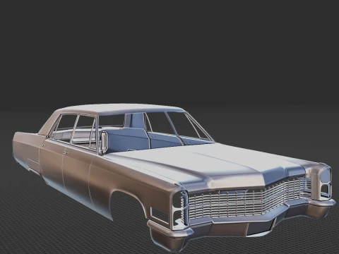 1966 Cadillac Fleetwood Sixty Special Brougham Body STL for 3D Print 3D Print Model