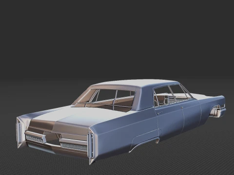 1966 Cadillac Fleetwood Sixty Special Brougham Body STL for 3D Print 3D Print Model