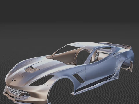 Chevrolet Corvette C7 Grand Sport Body STL for 3D Print 3D Print Model