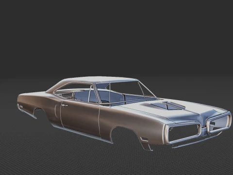1970 Dodge Super Bee Body STL for 3D Print 3D Print Model