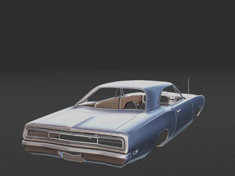 1970 Dodge Super Bee Body STL for 3D Print 3D Print Model