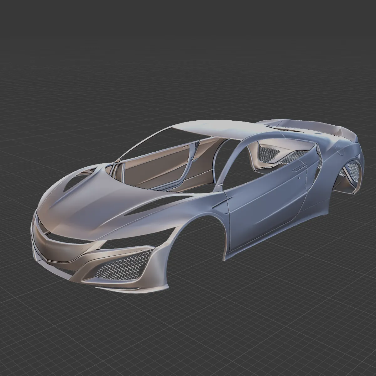 2017 Honda NSX Body STL for 3D Print 3D Print Model .c4d .max .obj .3ds .fbx .stl .blend 