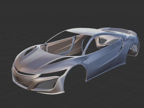 2017 ホンダ NSX ボディ STL 3D プリント用 3Dプリントモデル