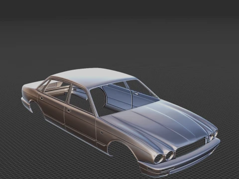 1995 Jaguar XJ12 Body Shell STL 3D Print Model