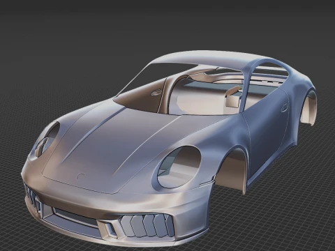 2025 포르쉐 911 카레라 GTS 바디 STL 3D 프린트 모델