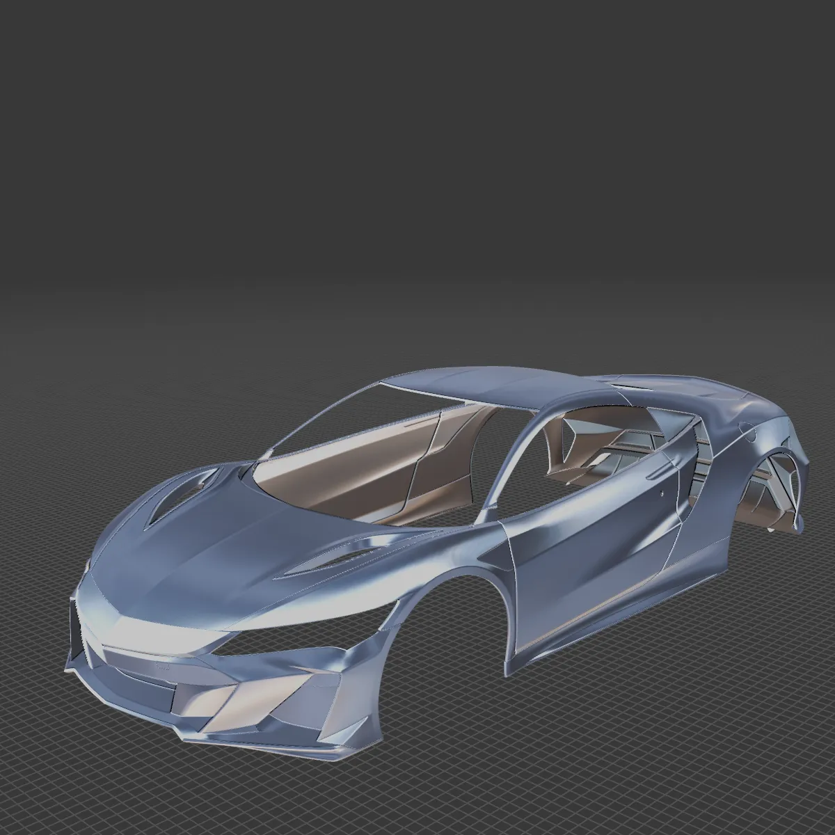 2022 Acura NSX Type S Body STL 3D Print Model .c4d .max .obj .3ds .fbx .stl .blend 