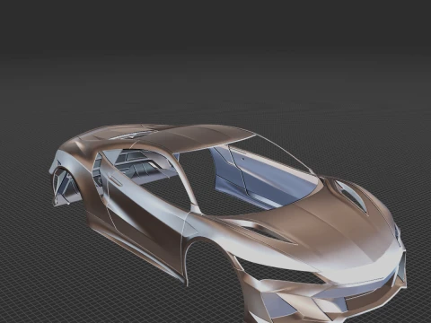 2022 Acura NSX Type S Body STL 3D Print Model