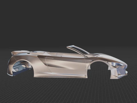 2022 Acura NSX Type S Cabrio Body STL 3D Print Model