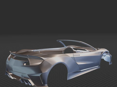 2022 Acura NSX Type S Cabrio Body STL 3D Print Model