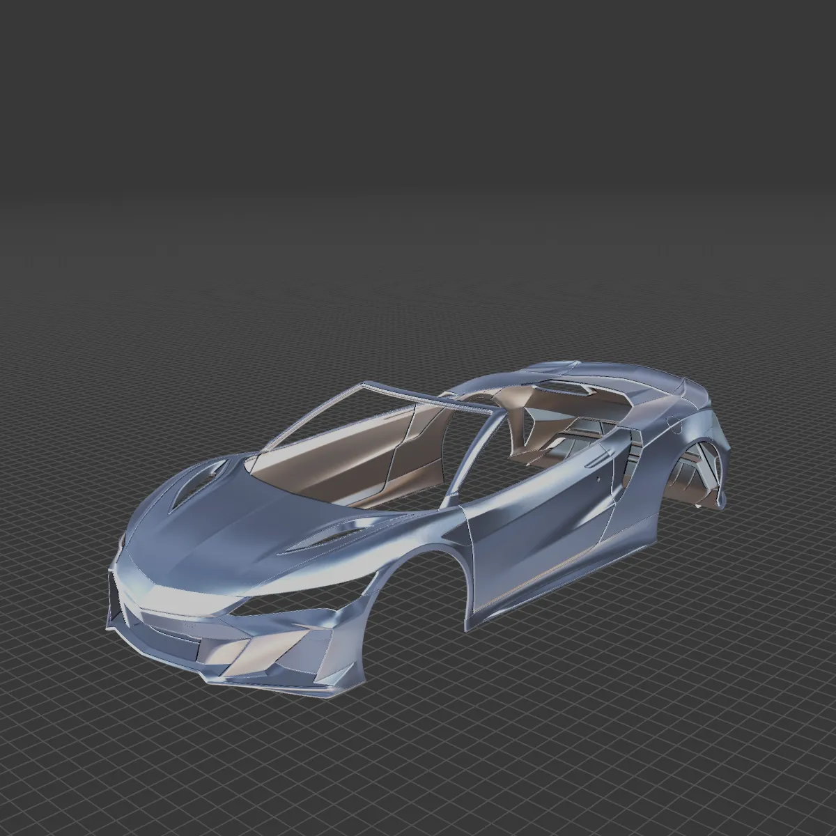 2022 Acura NSX Type S Cabrio Body STL 3D Print Model .c4d .max .obj .3ds .fbx .stl .blend 