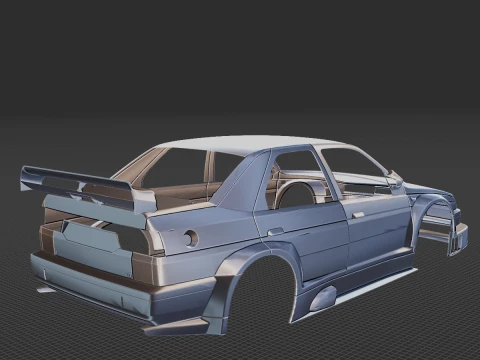 Alfa Romeo 155 V6 Ti Body STL 3D Print Model