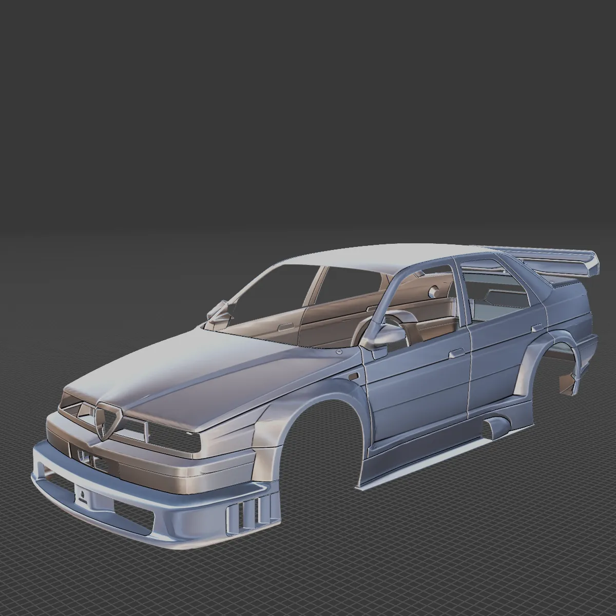 Alfa Romeo 155 V6 Ti Body STL 3D Print Model .c4d .max .obj .3ds .fbx .stl .blend 