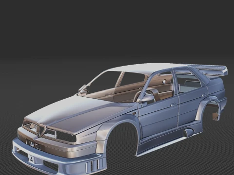 Alfa Romeo 155 V6 Ti Karosserie STL 3D Druckmodell