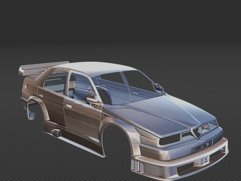 Alfa Romeo 155 V6 Ti Body STL 3D Print Model