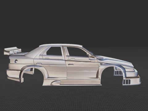 Alfa Romeo 155 V6 Ti Body STL 3D Print Model