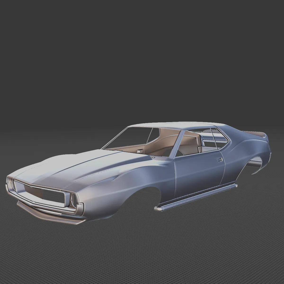 1973 AMC AMX SST Body STL 3D Print Model .c4d .max .obj .3ds .fbx .stl .blend 