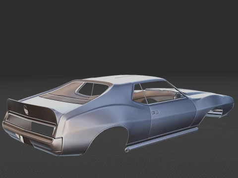 1973 AMC AMX SST Body STL 3D Print Model
