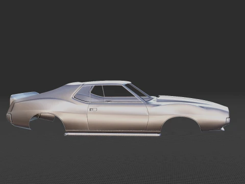 1973 AMC AMX SST Body STL 3D Print Model