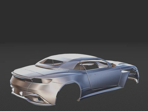 2019 Aston Martin DB11 Volante Body STL 3D Print Model