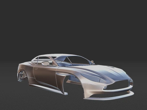 2019 Aston Martin DB11 Volante Body STL 3D Print Model