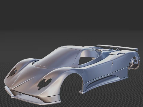 2005 Pagani Zonda F Body STL 3D Print Model
