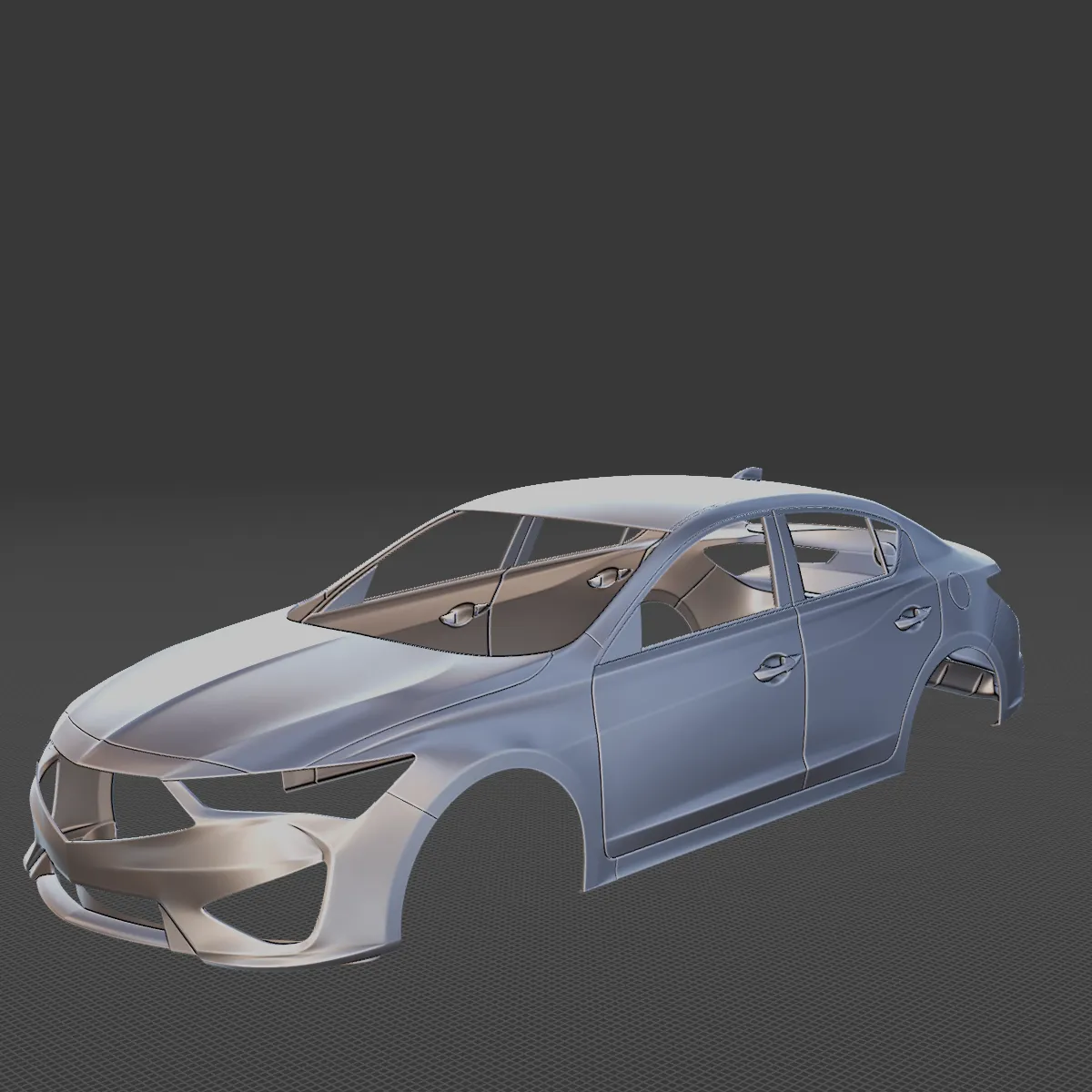 2019 Acura ILX Body 3D Print Model .c4d .max .obj .3ds .fbx .stl .blend 
