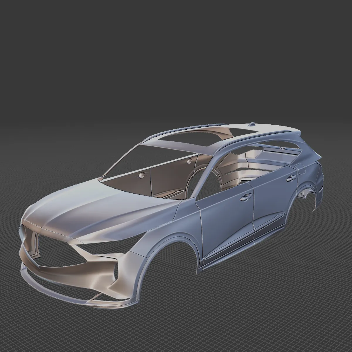 2022 Acura MDX Body 3D Print Model .c4d .max .obj .3ds .fbx .stl .blend 