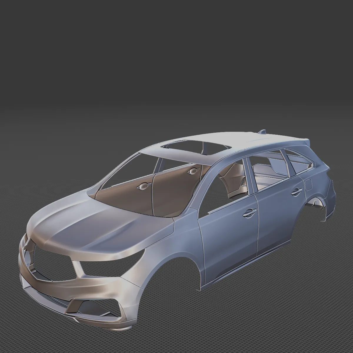 2019 Acura MDX A-Spec Body 3D Print Model .c4d .max .obj .3ds .fbx .stl .blend 