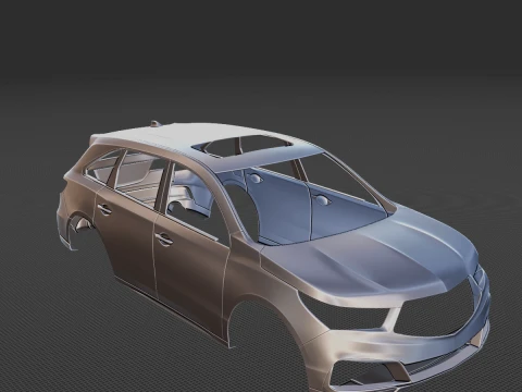 2019 Acura MDX A-Spec Body 3D Print Model