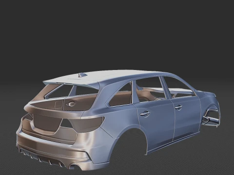 2019 Acura MDX A-Spec Body 3D Print Model