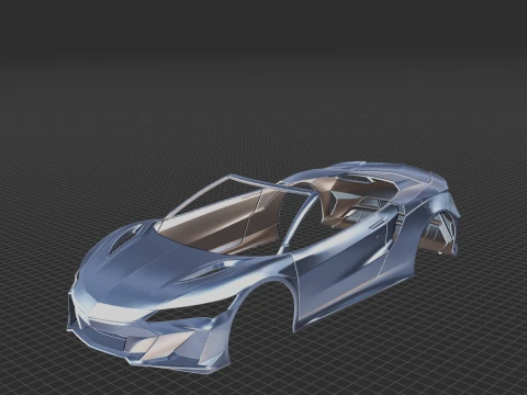 2022 Acura NSX Type S Cabrio Body 3D Print Model