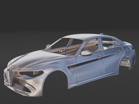 Кузов Alfa Romeo Giulia 3D Принт Модель